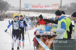 18.02.2018, Tartu, Estonia (EST): The Eating point at the track, VILLU Vakra (EST) - FIS World Loppet Tartu Marathon, Tartu (EST). www.nordicfocus.com. © Tumashov/NordicFocus. Every downloaded picture is fee-liable.