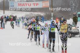 18.02.2018, Tartu, Estonia (EST): ANTOINE Auger (FRA), IVAN Perrilat-Boiteux (FRA), FABIAN Schaad (SUI) - FIS World Loppet Tartu Marathon, Tartu (EST). www.nordicfocus.com. © Tumashov/NordicFocus. Every downloaded picture is fee-liable.