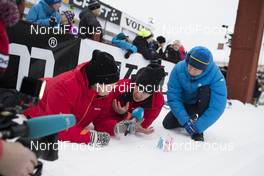 03.03.2018, Mora, Sweden (SWE): Event Feature: NRK TV guys enjoying the childrens loppet - Visma Ski Classics, 94th Vasaloppet, Mora (SWE). www.nordicfocus.com. © Manzoni/NordicFocus. Every downloaded picture is fee-liable.