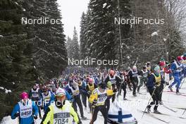 04.03.2018, Mora, Sweden (SWE): Event Feature: the field of 15 300 skiers fight through the forest - Visma Ski Classics, 94th Vasaloppet, Mora (SWE). www.nordicfocus.com. © Manzoni/NordicFocus. Every downloaded picture is fee-liable.