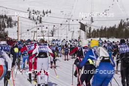 14.04.2018, Levi, Finland (FIN): Undefined athletes compete on the track  - Visma Ski Classics Yllaes-Levi, Levi (FIN). www.nordicfocus.com. © Manzoni/NordicFocus. Every downloaded picture is fee-liable.