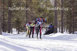 14.04.2018, Levi, Finland (FIN): Tord Asle Gjerdalen (NOR), Anders Aukland (NOR), (l-r) - Visma Ski Classics Yllaes-Levi, Levi (FIN). www.nordicfocus.com. © Manzoni/NordicFocus. Every downloaded picture is fee-liable.