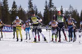 14.04.2018, Levi, Finland (FIN): Masako Ishida (JPN), Britta Johansson Norgren (SWE), Katerina Smutna (CZE), (l-r) - Visma Ski Classics Yllaes-Levi, Levi (FIN). www.nordicfocus.com. © Manzoni/NordicFocus. Every downloaded picture is fee-liable.