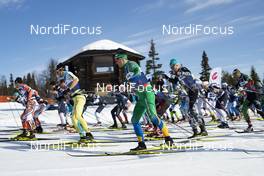 14.04.2018, Levi, Finland (FIN): Kjetil Dammen (NOR), Andreas Holmberg (SWE), (l-r) - Visma Ski Classics Yllaes-Levi, Levi (FIN). www.nordicfocus.com. © Manzoni/NordicFocus. Every downloaded picture is fee-liable.