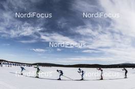 14.04.2018, Levi, Finland (FIN): undefined athletes compete on the track - Visma Ski Classics Yllaes-Levi, Levi (FIN). www.nordicfocus.com. © Manzoni/NordicFocus. Every downloaded picture is fee-liable.