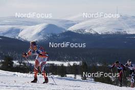 14.04.2018, Levi, Finland (FIN): Iivo Niskanen (FIN), Anders Aukland (NOR), (l-r) - Visma Ski Classics Yllaes-Levi, Levi (FIN). www.nordicfocus.com. © Magnus Oesth/NordicFocus. Every downloaded picture is fee-liable.