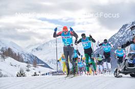 02.12.2018, Livigno, Italy (ITA): Oskar Kardin (SWE), Maksim Kovalev (RUS), Markus Ottosson (SWE), Stian Berg (NOR), (l-r)  - Visma Ski Classics La Sgambeda, Individual Prologue, Livigno (ITA). www.nordicfocus.com. © Rauschendorfer/NordicFocus. Every downloaded picture is fee-liable.