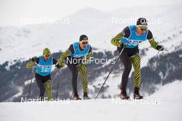 30.11.2018, Livigno, Italy (ITA): Adrien Mougel (FRA), Bastien Poirrier (FRA), Thomas Chambellant (FRA), (l-r)  - Visma Ski Classics La Sgambeda, Pro Team Prologue, Livigno (ITA). www.nordicfocus.com. © Rauschendorfer/NordicFocus. Every downloaded picture is fee-liable.