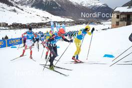 02.12.2018, Livigno, Italy (ITA): Niko Koskela (FIN), Oskar Kardin (SWE), Stian Hoelgaard (NOR), (l-r)  - Visma Ski Classics La Sgambeda, Individual Prologue, Livigno (ITA). www.nordicfocus.com. © Rauschendorfer/NordicFocus. Every downloaded picture is fee-liable.