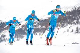30.11.2018, Livigno, Italy (ITA): Nils Weirich (GER), Robin Frost (GER), Michael Kuisle (GER), (l-r)  - Visma Ski Classics La Sgambeda, Pro Team Prologue, Livigno (ITA). www.nordicfocus.com. © Rauschendorfer/NordicFocus. Every downloaded picture is fee-liable.