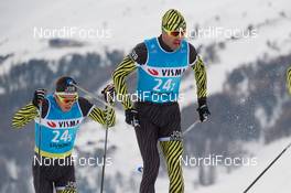 30.11.2018, Livigno, Italy (ITA): Thomas Chambellant (FRA), Adrien Mougel (FRA), (l-r)  - Visma Ski Classics La Sgambeda, Pro Team Prologue, Livigno (ITA). www.nordicfocus.com. © Rauschendorfer/NordicFocus. Every downloaded picture is fee-liable.