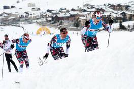 30.11.2018, Livigno, Italy (ITA): Simen Oestensen (NOR), Oeystein Pettersen (NOR), Petter Eliassen (NOR), (l-r)  - Visma Ski Classics La Sgambeda, Pro Team Prologue, Livigno (ITA). www.nordicfocus.com. © Rauschendorfer/NordicFocus. Every downloaded picture is fee-liable.