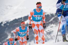 30.11.2018, Livigno, Italy (ITA): Ole Eirik Fuglehaug Ekrem (NOR), Pal Age Joten (NOR), Halvor Korbol Thoner (NOR), (l-r)  - Visma Ski Classics La Sgambeda, Pro Team Prologue, Livigno (ITA). www.nordicfocus.com. © Rauschendorfer/NordicFocus. Every downloaded picture is fee-liable.
