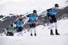 30.11.2018, Livigno, Italy (ITA): Anton Karlsson (SWE), Andreas Holmberg (SWE), Marcus Johansson (SWE), Emil Persson (SWE), (l-r)  - Visma Ski Classics La Sgambeda, Pro Team Prologue, Livigno (ITA). www.nordicfocus.com. © Rauschendorfer/NordicFocus. Every downloaded picture is fee-liable.