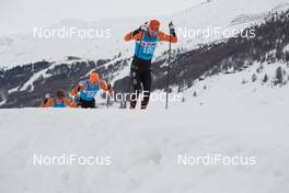 30.11.2018, Livigno, Italy (ITA): Vinjar Skogsholm (NOR), Thomas Gjestrumbakken (NOR), Simen Engebretsen Nordli (NOR), (l-r)  - Visma Ski Classics La Sgambeda, Pro Team Prologue, Livigno (ITA). www.nordicfocus.com. © Rauschendorfer/NordicFocus. Every downloaded picture is fee-liable.
