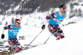 30.11.2018, Livigno, Italy (ITA): Simen Oestensen (NOR), Oeystein Pettersen (NOR), (l-r)  - Visma Ski Classics La Sgambeda, Pro Team Prologue, Livigno (ITA). www.nordicfocus.com. © Rauschendorfer/NordicFocus. Every downloaded picture is fee-liable.