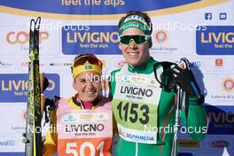 01.12.2018, Livigno, Italy (ITA): Anna Haag (SWE), Anders Gloersen (NOR), (l-r)  - La Sgambeda, Skating Race, Livigno (ITA). www.nordicfocus.com. © Rauschendorfer/NordicFocus. Every downloaded picture is fee-liable.