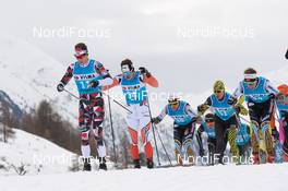 02.12.2018, Livigno, Italy (ITA): Petter Eliassen (NOR), Ari Luusua (FIN), Magnus Vesterheim (NOR), Bastien Poirrier (FRA), (l-r)  - Visma Ski Classics La Sgambeda, Individual Prologue, Livigno (ITA). www.nordicfocus.com. © Rauschendorfer/NordicFocus. Every downloaded picture is fee-liable.