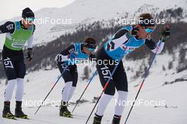 30.11.2018, Livigno, Italy (ITA): Anton Karlsson (SWE), Marcus Johansson (SWE), Emil Persson (SWE), (l-r)  - Visma Ski Classics La Sgambeda, Pro Team Prologue, Livigno (ITA). www.nordicfocus.com. © Rauschendorfer/NordicFocus. Every downloaded picture is fee-liable.