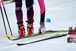 02.12.2018, Livigno, Italy (ITA): Katerina Smutna (CZE) prepares her Fischer skis - Visma Ski Classics La Sgambeda, Individual Prologue, Livigno (ITA). www.nordicfocus.com. © Rauschendorfer/NordicFocus. Every downloaded picture is fee-liable.