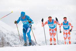 02.12.2018, Livigno, Italy (ITA): Robin Frost (GER), Mart Kevin Polluste (EST), Halvor Korbol Thoner (NOR), (l-r)  - Visma Ski Classics La Sgambeda, Individual Prologue, Livigno (ITA). www.nordicfocus.com. © Rauschendorfer/NordicFocus. Every downloaded picture is fee-liable.