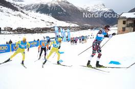 02.12.2018, Livigno, Italy (ITA): Chris Andre Jespersen (NOR), Tore Bjorseth Berdal (NOR), Petter Eliassen (NOR), (l-r)  - Visma Ski Classics La Sgambeda, Individual Prologue, Livigno (ITA). www.nordicfocus.com. © Rauschendorfer/NordicFocus. Every downloaded picture is fee-liable.