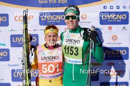01.12.2018, Livigno, Italy (ITA): Anna Haag (SWE), Anders Gloersen (NOR), (l-r)  - La Sgambeda, Skating Race, Livigno (ITA). www.nordicfocus.com. © Rauschendorfer/NordicFocus. Every downloaded picture is fee-liable.