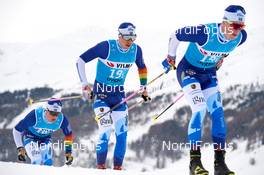 30.11.2018, Livigno, Italy (ITA): Johan Loevgren (SWE), Klas Nilsson (SWE), Niklas Henriksson (SWE), (l-r)  - Visma Ski Classics La Sgambeda, Pro Team Prologue, Livigno (ITA). www.nordicfocus.com. © Rauschendorfer/NordicFocus. Every downloaded picture is fee-liable.