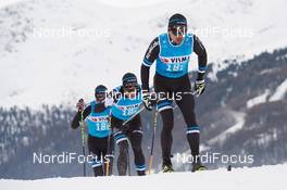 30.11.2018, Livigno, Italy (ITA): Daniel Debertin (GER), Thomas Freimuth (GER), Florian Goebel (GER), (l-r)  - Visma Ski Classics La Sgambeda, Pro Team Prologue, Livigno (ITA). www.nordicfocus.com. © Rauschendorfer/NordicFocus. Every downloaded picture is fee-liable.