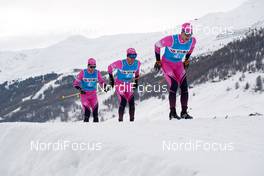 30.11.2018, Livigno, Italy (ITA): Alexis Jeannerod (FRA), Ilya Chernousov (RUS), Jan Srail (CZE), (l-r)  - Visma Ski Classics La Sgambeda, Pro Team Prologue, Livigno (ITA). www.nordicfocus.com. © Rauschendorfer/NordicFocus. Every downloaded picture is fee-liable.