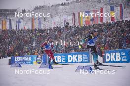 12.01.2019, Oberhof, Germany (GER): Andrejs Rastorgujevs (LAT), Antonin Guigonnat (FRA), (l-r) -  IBU world cup biathlon, pursuit men, Oberhof (GER). www.nordicfocus.com. © Manzoni/NordicFocus. Every downloaded picture is fee-liable.