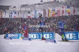 12.01.2019, Oberhof, Germany (GER): Christian Gow (CAN), Vladimir Chepelin (BLR), (l-r) -  IBU world cup biathlon, pursuit men, Oberhof (GER). www.nordicfocus.com. © Manzoni/NordicFocus. Every downloaded picture is fee-liable.