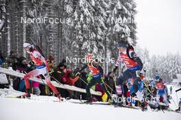 12.01.2019, Oberhof, Germany (GER): Monika Hojnisz (POL), Karolin Horchler (GER), Clare Egan (USA), (l-r) -  IBU world cup biathlon, pursuit women, Oberhof (GER). www.nordicfocus.com. © Manzoni/NordicFocus. Every downloaded picture is fee-liable.
