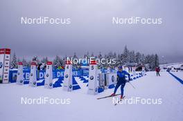 12.01.2019, Oberhof, Germany (GER): Event Feature: The startgates for pursuit races -  IBU world cup biathlon, pursuit women, Oberhof (GER). www.nordicfocus.com. © Manzoni/NordicFocus. Every downloaded picture is fee-liable.