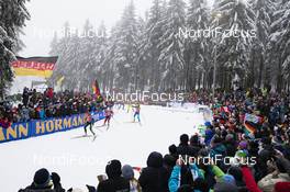 12.01.2019, Oberhof, Germany (GER): Denise Herrmann (GER), Tiril Eckhoff (NOR), (l-r) -  IBU world cup biathlon, pursuit women, Oberhof (GER). www.nordicfocus.com. © Manzoni/NordicFocus. Every downloaded picture is fee-liable.