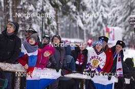 12.01.2019, Oberhof, Germany (GER): Event Feature: russian fans along the Birx Steig -  IBU world cup biathlon, pursuit women, Oberhof (GER). www.nordicfocus.com. © Manzoni/NordicFocus. Every downloaded picture is fee-liable.