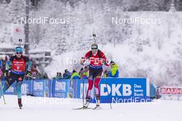 12.01.2019, Oberhof, Germany (GER): Anais Chevalier (FRA), Lisa Theresa Hauser (AUT), (l-r) -  IBU world cup biathlon, pursuit women, Oberhof (GER). www.nordicfocus.com. © Manzoni/NordicFocus. Every downloaded picture is fee-liable.