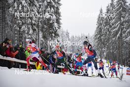 12.01.2019, Oberhof, Germany (GER): Monika Hojnisz (POL), Karolin Horchler (GER), Clare Egan (USA), (l-r) -  IBU world cup biathlon, pursuit women, Oberhof (GER). www.nordicfocus.com. © Manzoni/NordicFocus. Every downloaded picture is fee-liable.