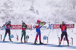 12.01.2019, Oberhof, Germany (GER): Anais Bescond (FRA), Dorothea Wierer (ITA), Anastasiya Kuzmina (SVK), Ingrid Landmark Tandrevold (NOR), (l-r) -  IBU world cup biathlon, pursuit women, Oberhof (GER). www.nordicfocus.com. © Manzoni/NordicFocus. Every downloaded picture is fee-liable.