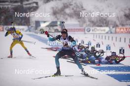 13.01.2019, Oberhof, Germany (GER): Quentin Fillon Maillet (FRA) -  IBU world cup biathlon, relay men, Oberhof (GER). www.nordicfocus.com. © Manzoni/NordicFocus. Every downloaded picture is fee-liable.