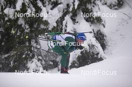 13.01.2019, Oberhof, Germany (GER): Lukas Hofer (ITA) -  IBU world cup biathlon, relay men, Oberhof (GER). www.nordicfocus.com. © Manzoni/NordicFocus. Every downloaded picture is fee-liable.