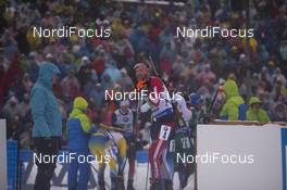 13.01.2019, Oberhof, Germany (GER): Simon Eder (AUT) -  IBU world cup biathlon, relay men, Oberhof (GER). www.nordicfocus.com. © Manzoni/NordicFocus. Every downloaded picture is fee-liable.