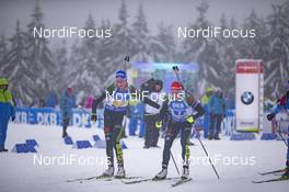 13.01.2019, Oberhof, Germany (GER): Franziska Preuss (GER), Denise Herrmann (GER), (l-r) -  IBU world cup biathlon, relay women, Oberhof (GER). www.nordicfocus.com. © Manzoni/NordicFocus. Every downloaded picture is fee-liable.