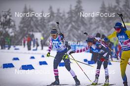 13.01.2019, Oberhof, Germany (GER): Emily Dreissigacker (USA), Joanne Reid (USA), (l-r) -  IBU world cup biathlon, relay women, Oberhof (GER). www.nordicfocus.com. © Manzoni/NordicFocus. Every downloaded picture is fee-liable.