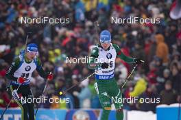 11.01.2019, Oberhof, Germany (GER): Simon Schempp (GER), Lukas Hofer (ITA), (l-r) -  IBU world cup biathlon, sprint men, Oberhof (GER). www.nordicfocus.com. © Manzoni/NordicFocus. Every downloaded picture is fee-liable.
