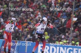 11.01.2019, Oberhof, Germany (GER): Christian Gow (CAN), Tarjei Boe (NOR), (l-r) -  IBU world cup biathlon, sprint men, Oberhof (GER). www.nordicfocus.com. © Manzoni/NordicFocus. Every downloaded picture is fee-liable.