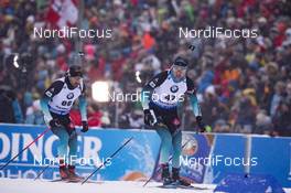 11.01.2019, Oberhof, Germany (GER): Simon Fourcade (FRA), Simon Desthieux (FRA), (l-r) -  IBU world cup biathlon, sprint men, Oberhof (GER). www.nordicfocus.com. © Manzoni/NordicFocus. Every downloaded picture is fee-liable.