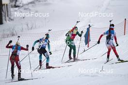 10.01.2019, Oberhof, Germany (GER): Natalja Kocergina (LTU), Anais Chevalier (FRA), Dorothea Wierer (ITA), Kamila Zuk (POL), (l-r) -  IBU world cup biathlon, sprint women, Oberhof (GER). www.nordicfocus.com. © Manzoni/NordicFocus. Every downloaded picture is fee-liable.