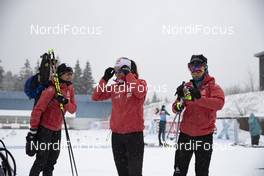 08.01.2019, Oberhof, Germany (GER): Julia Simon (FRA), Caroline Colombo (FRA), Anais Chevalier (FRA), (l-r) -  IBU world cup biathlon, training, Oberhof (GER). www.nordicfocus.com. © Manzoni/NordicFocus. Every downloaded picture is fee-liable.