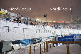 09.01.2019, Oberhof, Germany (GER): Event Feature: Volunteers and fans clean the grand stand from snow -  IBU world cup biathlon, training, Oberhof (GER). www.nordicfocus.com. © Manzoni/NordicFocus. Every downloaded picture is fee-liable.